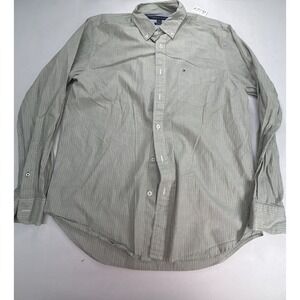 Tommy Hilfiger dress shirt Men's size Medium green‎ long-sleeve